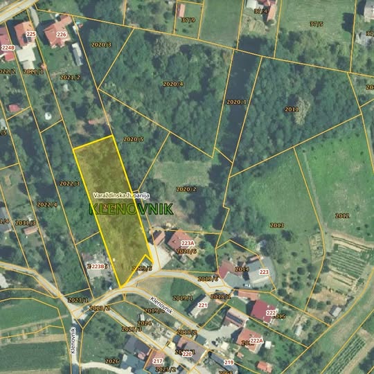 Prodaje se građevinsko zemljište u Klenovniku (naselje Cerje).